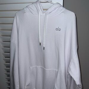 ALO Yoga Men's white Accolade Hoodie